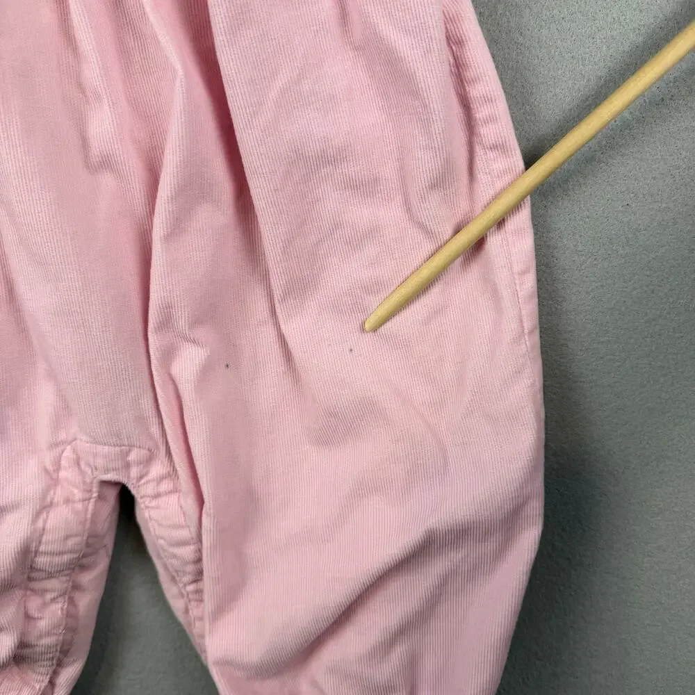 VTG Children’s Place Pink Smocked Corduroy Bubble Romper 12M